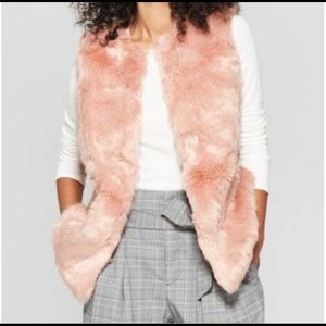 Cozy Small Pink Fur Vest A New Day